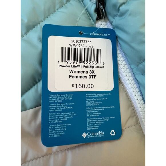 Columbia Powder Lite II Full Zip Insulated Jacket Women's 3X NWT - Picture 4 of 12